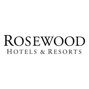 Logo of Rosewood Hotels & Resorts in black serif font.