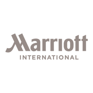 Marriott International logo with stylized text.